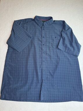 David Taylor Green Label on Blue-Striped Shirt 3XLT